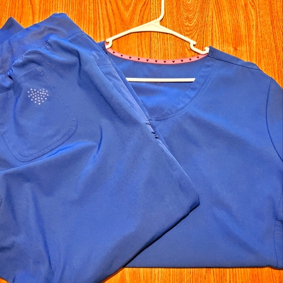 COPY - Heart soul scrubs. Plus size. Galaxy Blue. - Picture 1 of 2